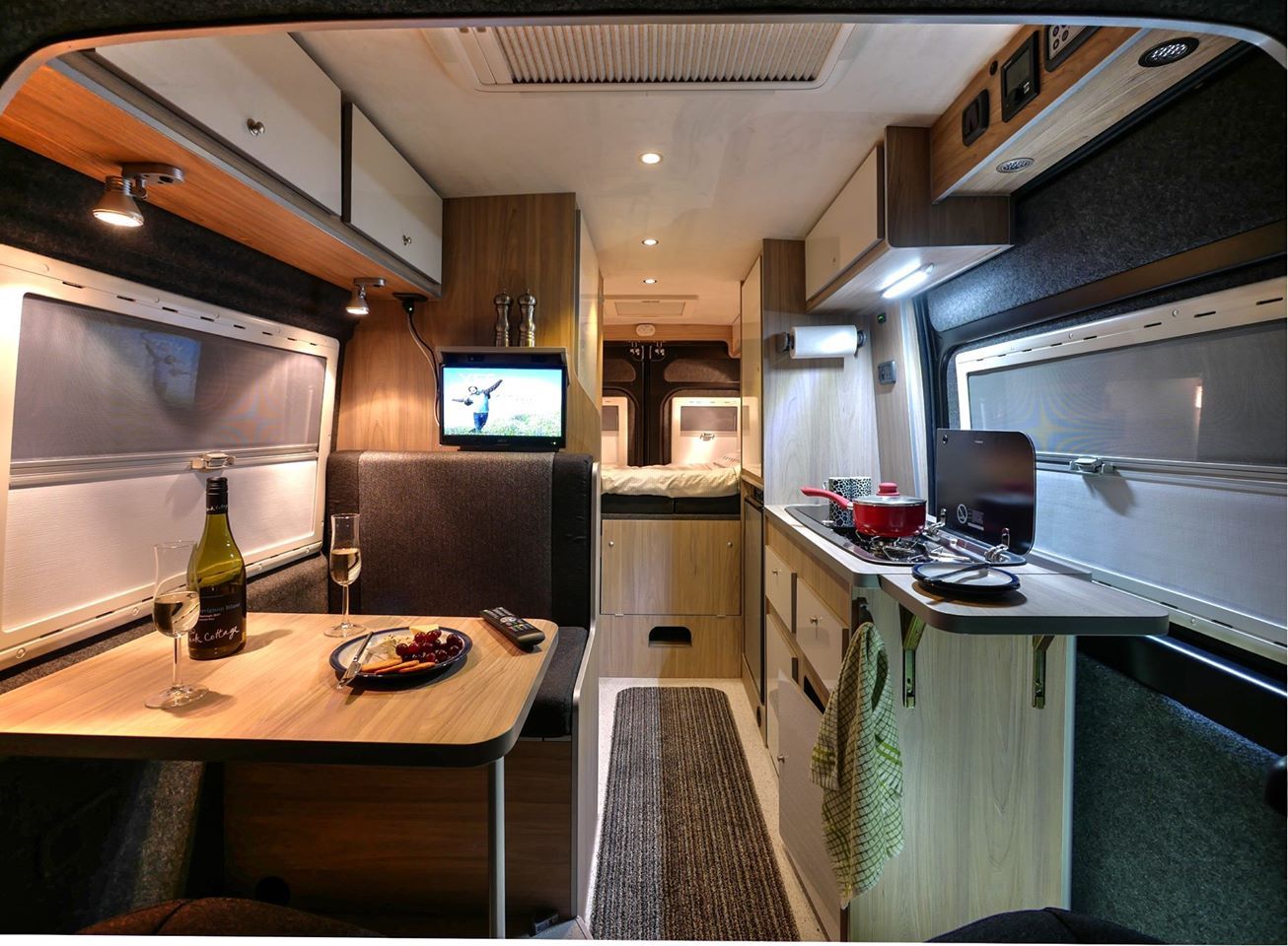 Inside Decato camper van